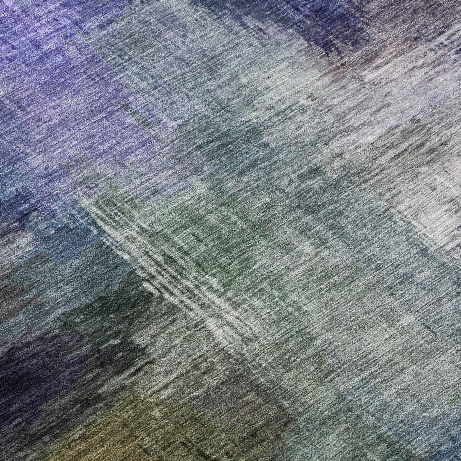 9' X 12' Purple And Pewter Abstract Washable Indoor Outdoor Area Rug Homeroots Outdoor