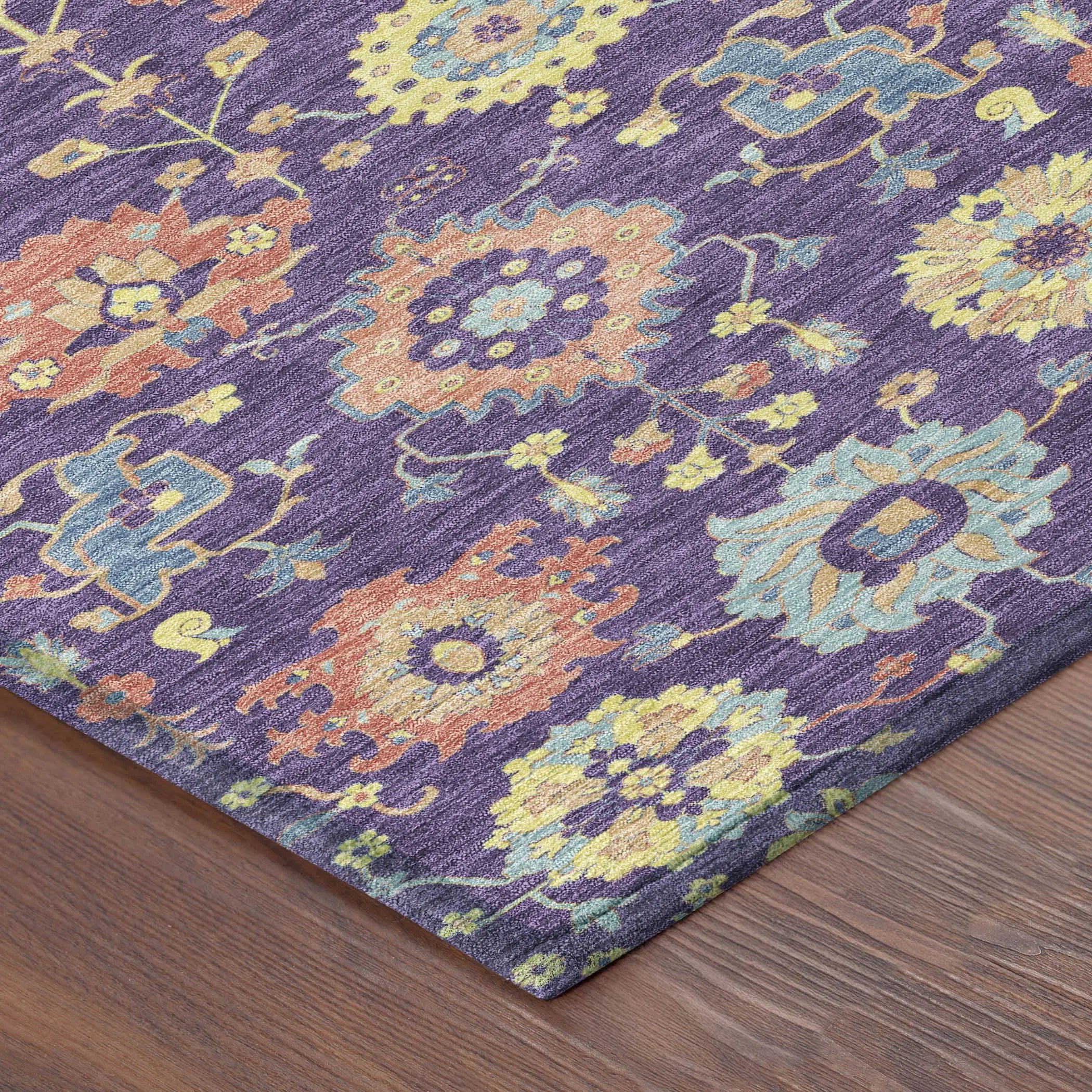 9' X 12' Purple And Plum Geometric Washable Indoor Outdoor Area Rug Homeroots Outdoor