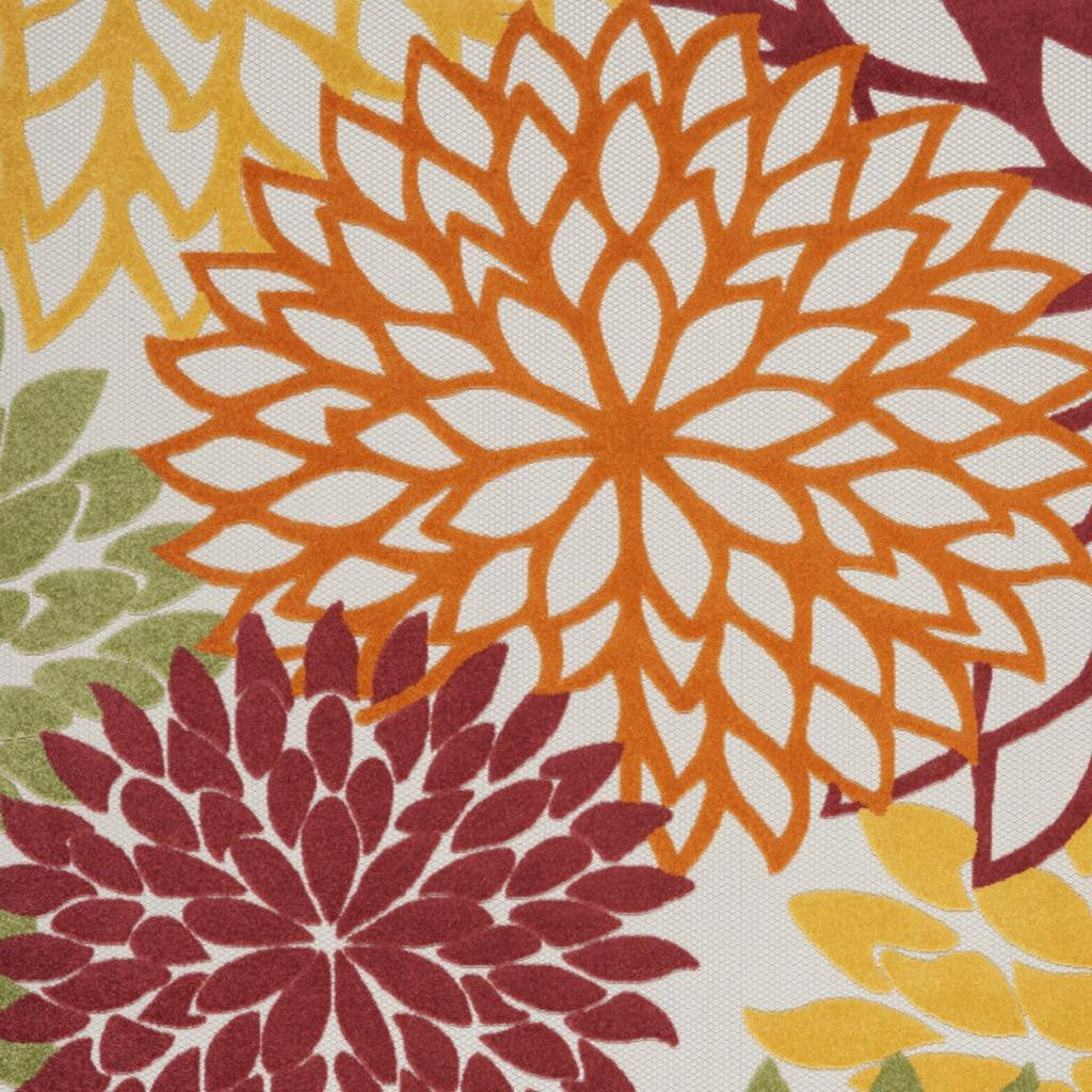 9' X 12' Red And Ivory Indoor Outdoor Area Rug - GreatEagleInc