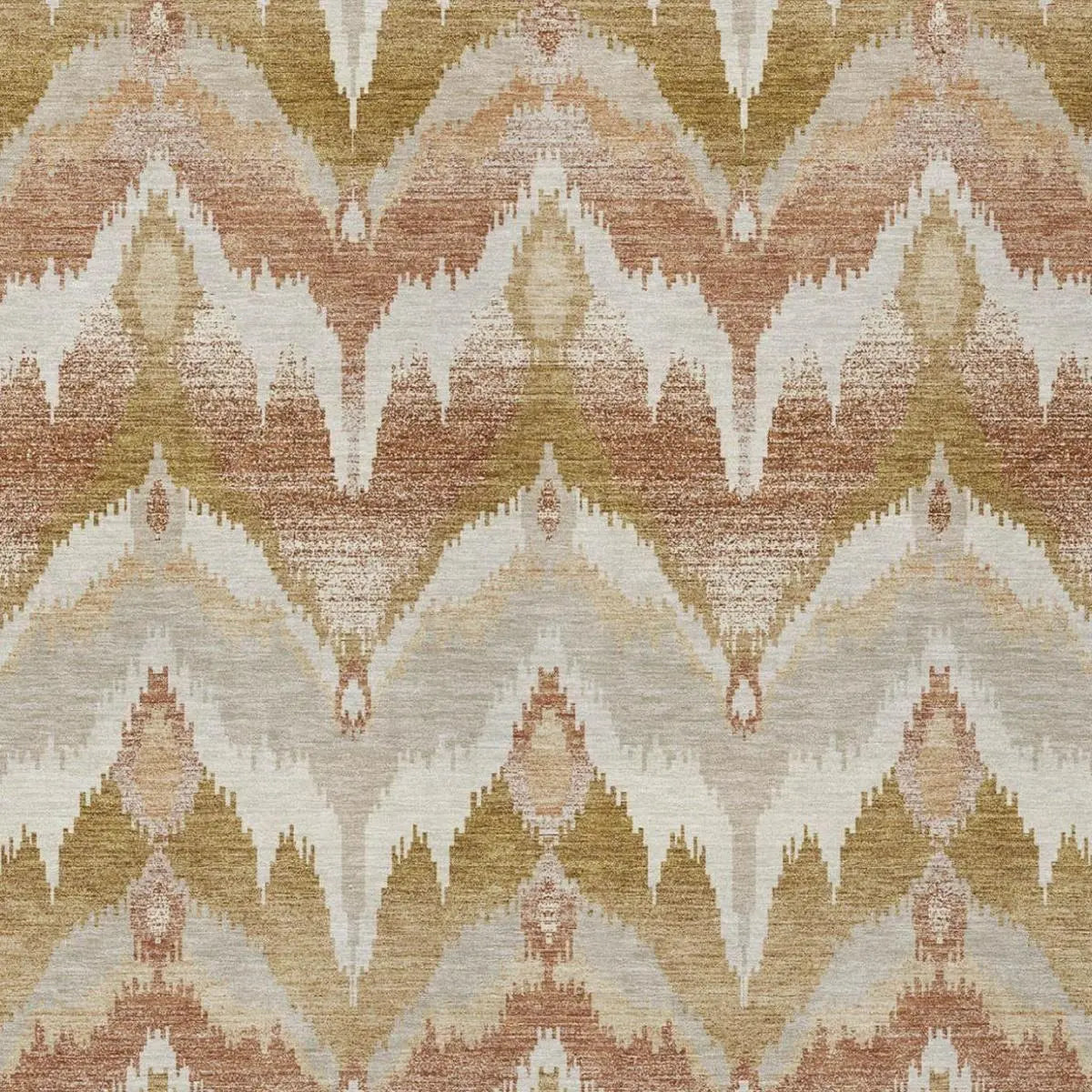 9' X 12' Rust And Orange Abstract Washable Indoor Outdoor Area Rug Homeroots Outdoor