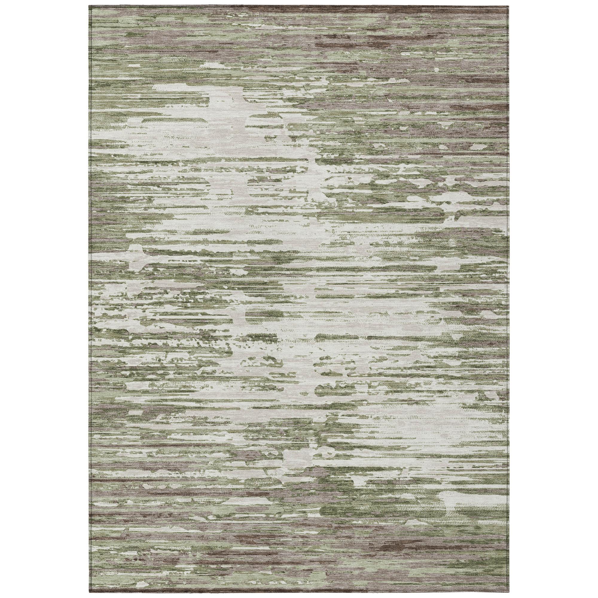 9' X 12' Sage And Green Abstract Washable Indoor Outdoor Area Rug Homeroots Outdoor