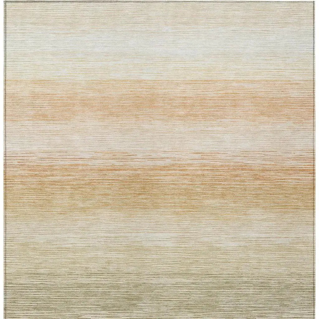 9' X 12' Sage And Green Striped Washable Indoor Outdoor Area Rug Homeroots Outdoor