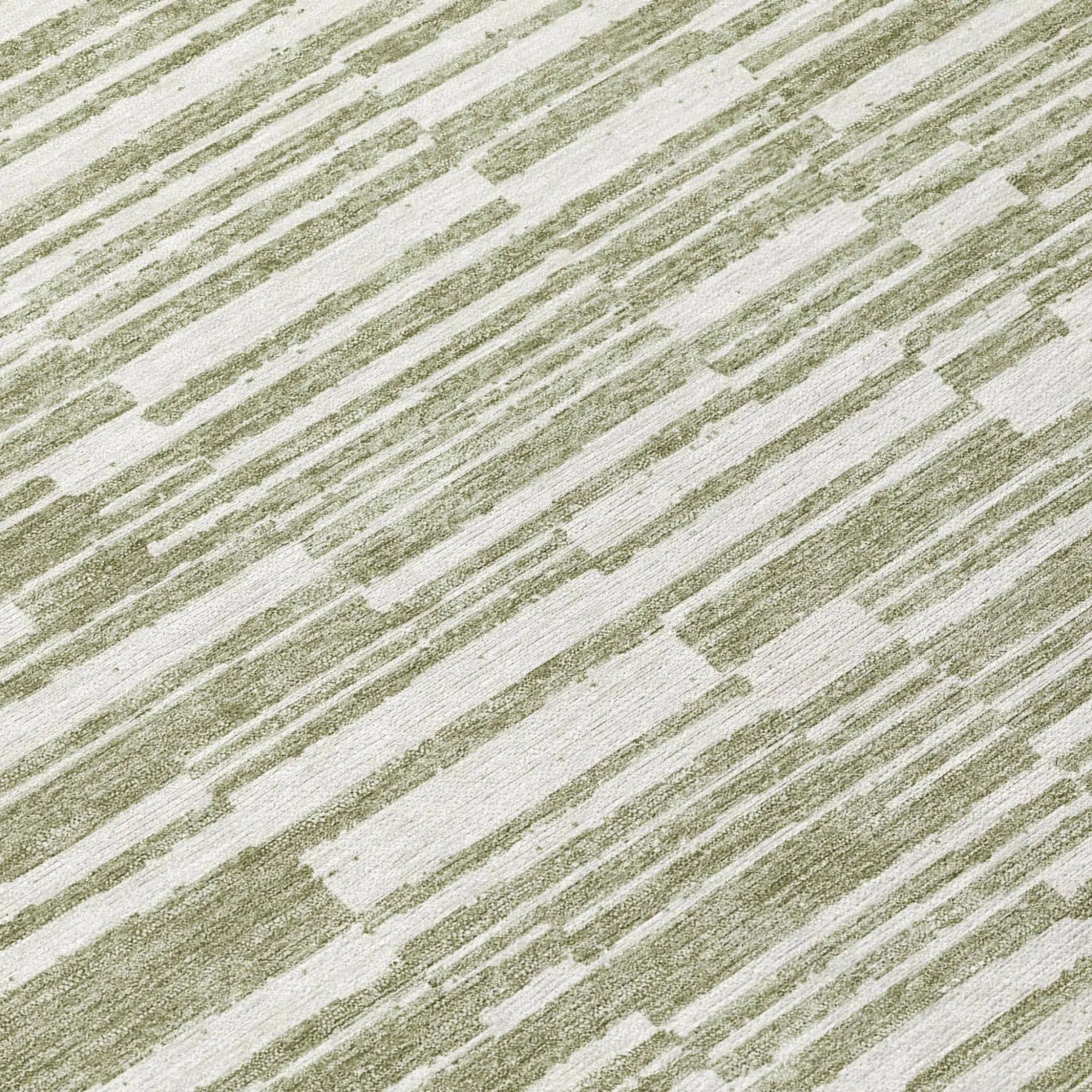 9' X 12' Sage And Green Striped Washable Indoor Outdoor Area Rug Homeroots Outdoor