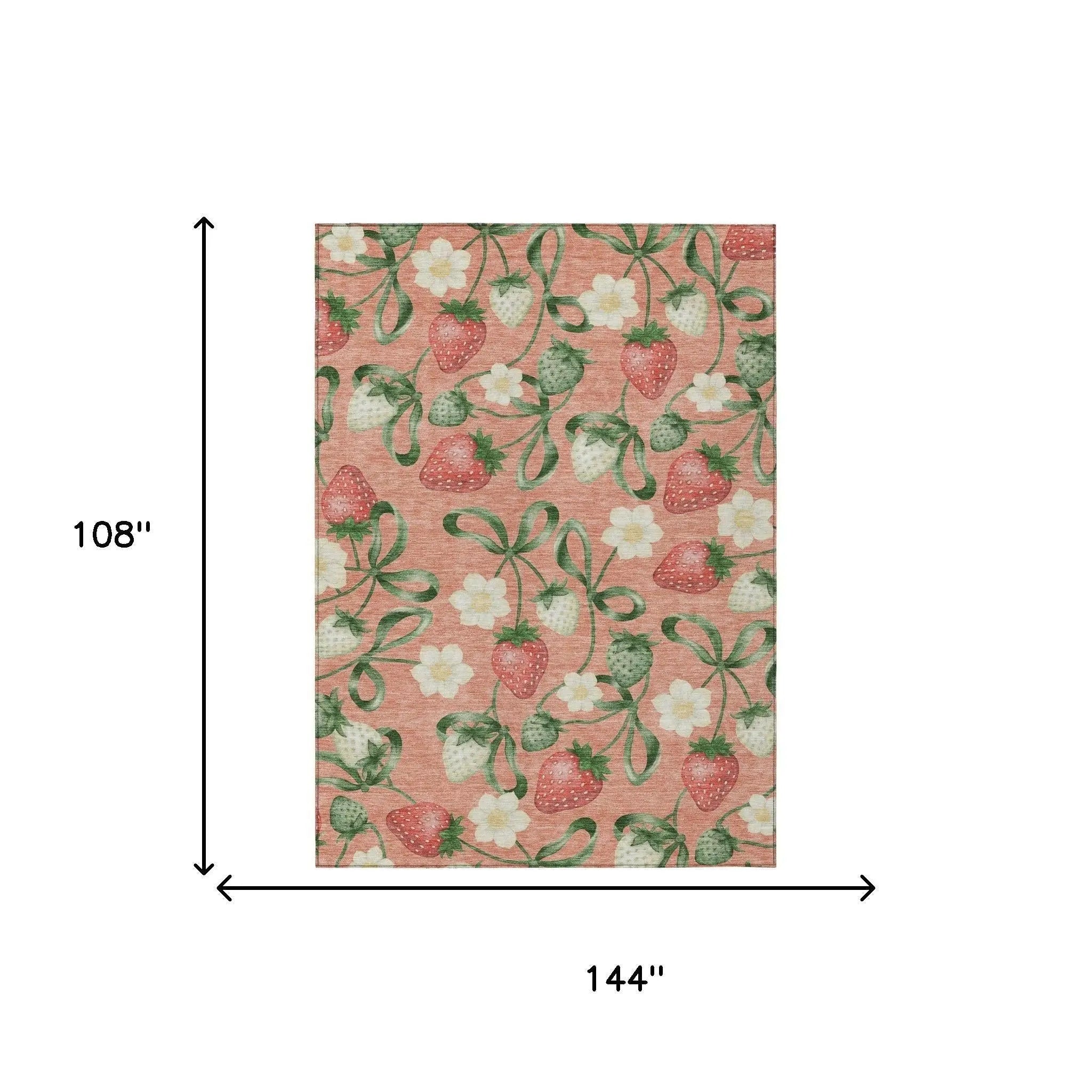 9' X 12' Salmon And Orange Floral Washable Indoor Outdoor Area Rug Homeroots Outdoor