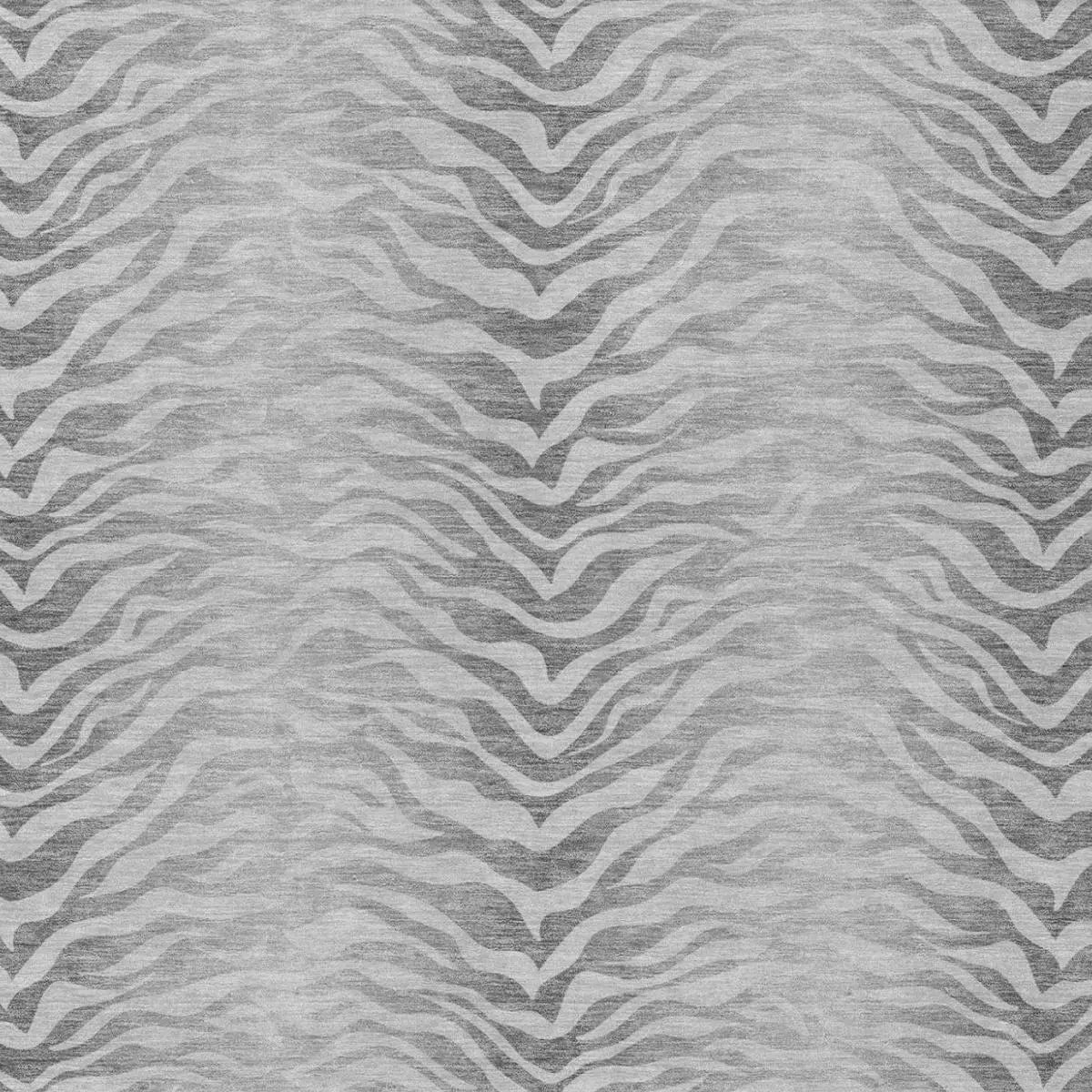 9' X 12' Silver And Gray Animal Print Washable Indoor Outdoor Area Rug Homeroots Outdoor