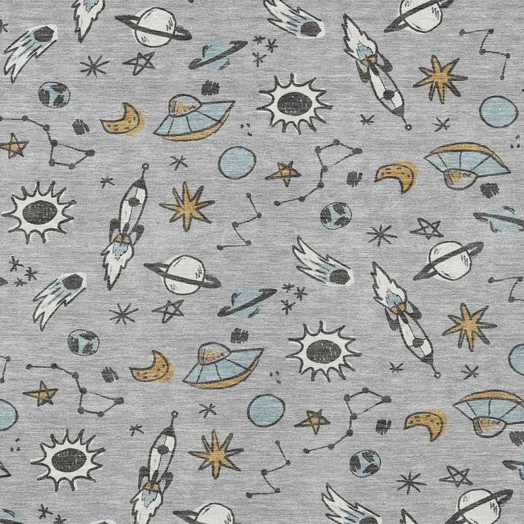 9' X 12' Silver And Gray Animal Print Washable Indoor Outdoor Area Rug Homeroots Outdoor