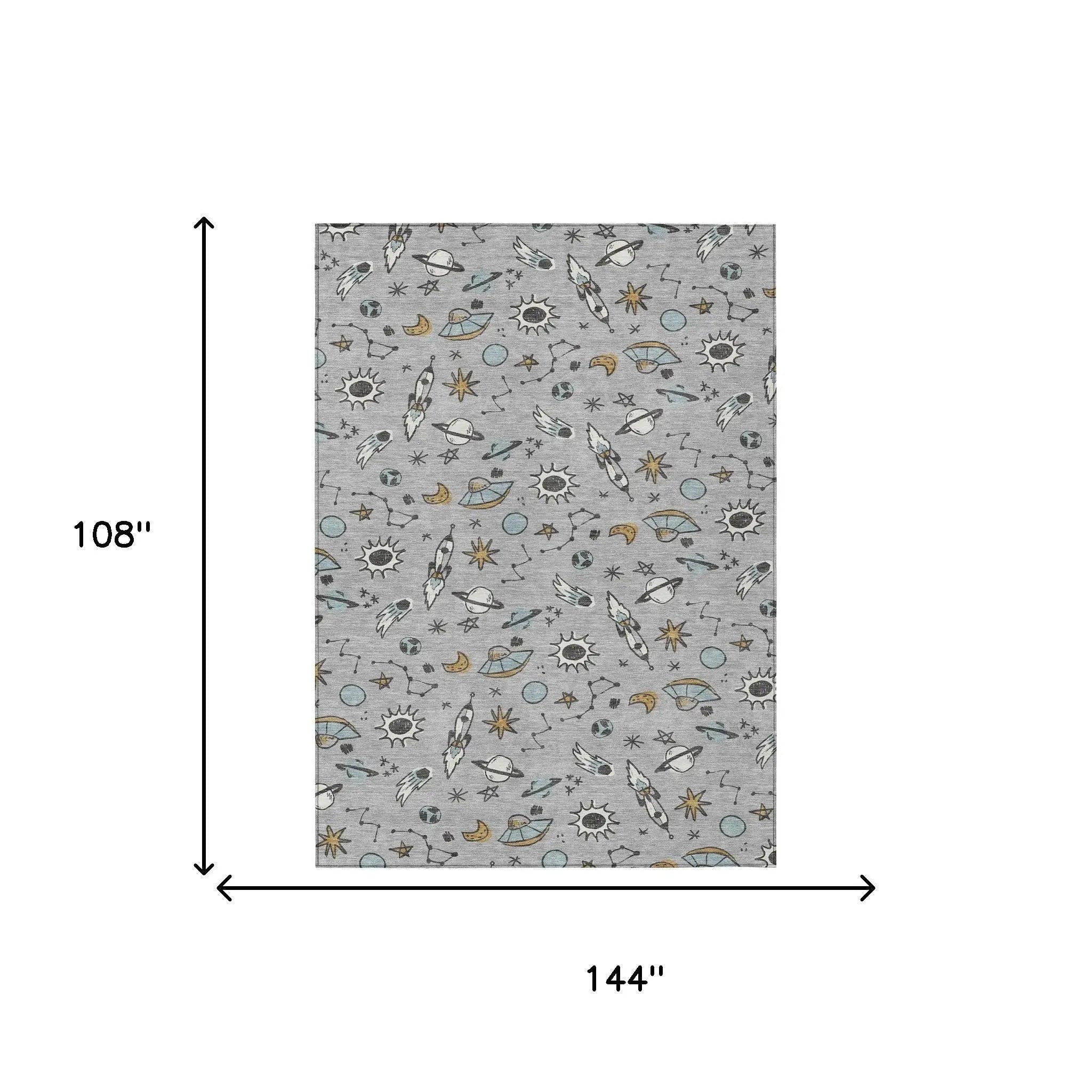9' X 12' Silver And Gray Animal Print Washable Indoor Outdoor Area Rug Homeroots Outdoor