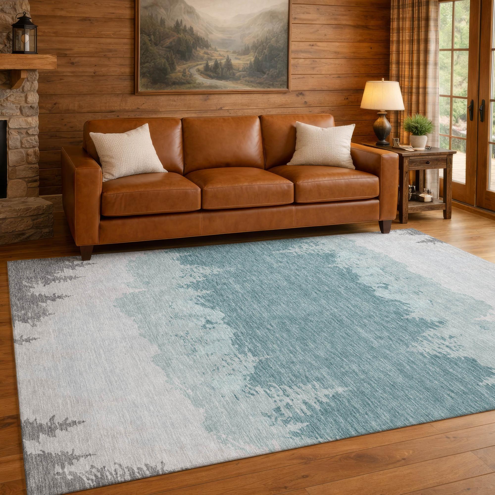 9' X 12' Silver And Gray Floral Washable Indoor Outdoor Area Rug Homeroots Outdoor