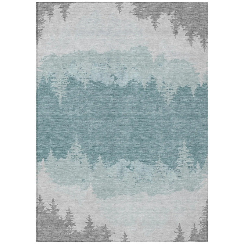 9' X 12' Silver And Gray Floral Washable Indoor Outdoor Area Rug Homeroots Outdoor