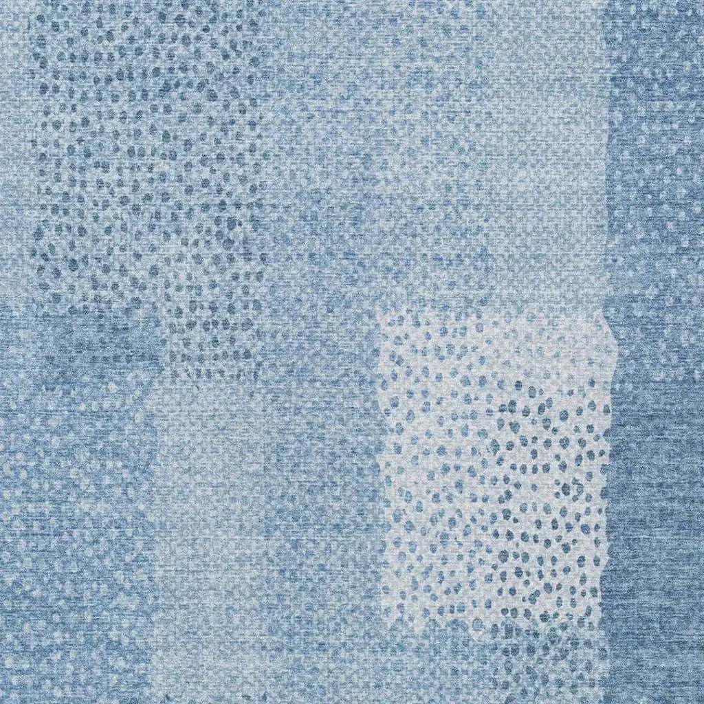 9' X 12' Sky Blue And Blue Abstract Washable Indoor Outdoor Area Rug Homeroots Outdoor