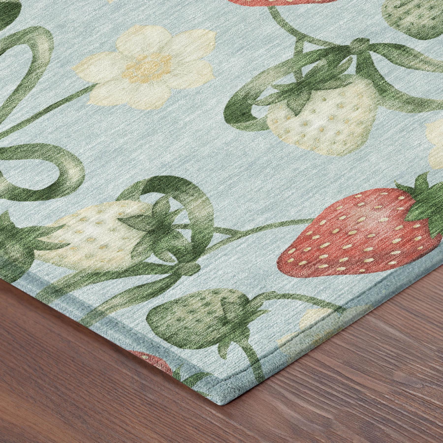 9' X 12' Sky Blue And Blue Floral Washable Indoor Outdoor Area Rug Homeroots Outdoor