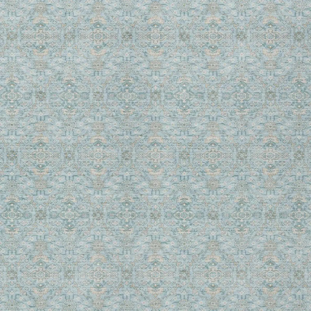 9' X 12' Sky Blue And Blue Oriental Washable Indoor Outdoor Area Rug Homeroots Outdoor