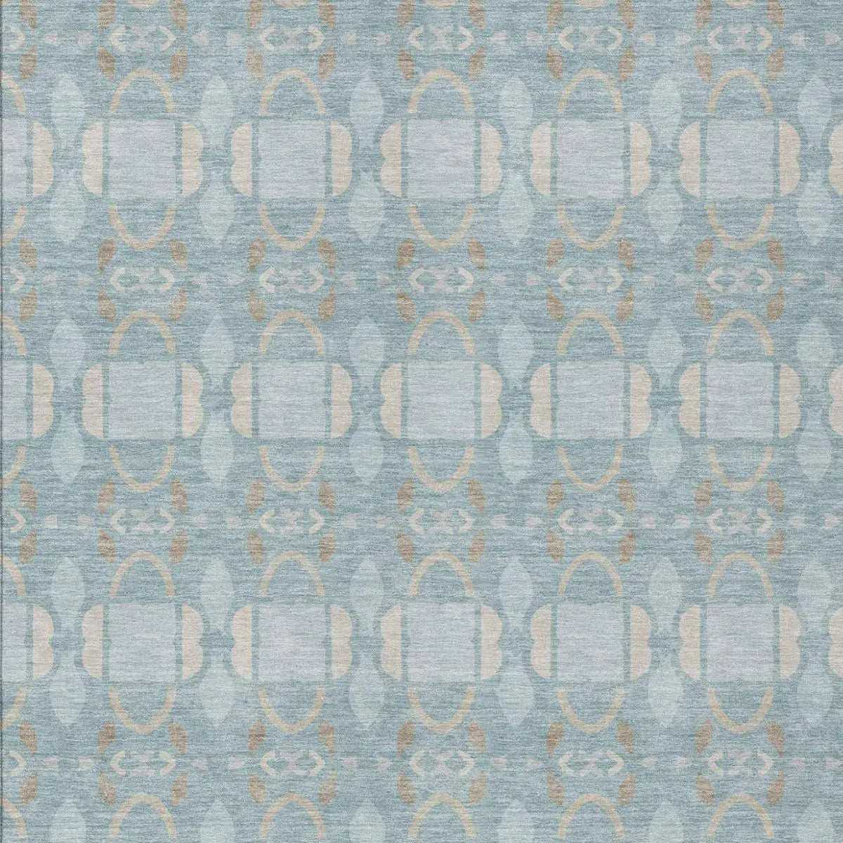 9' X 12' Sky Blue And Blue Striped Washable Indoor Outdoor Area Rug Homeroots Outdoor