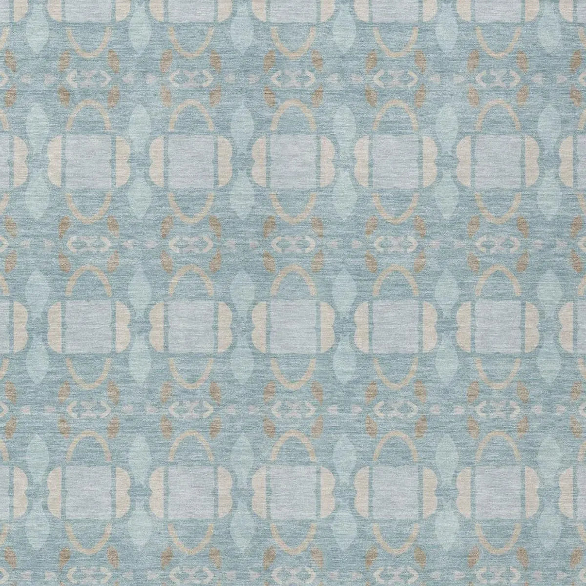 9' X 12' Sky Blue And Blue Striped Washable Indoor Outdoor Area Rug Homeroots Outdoor