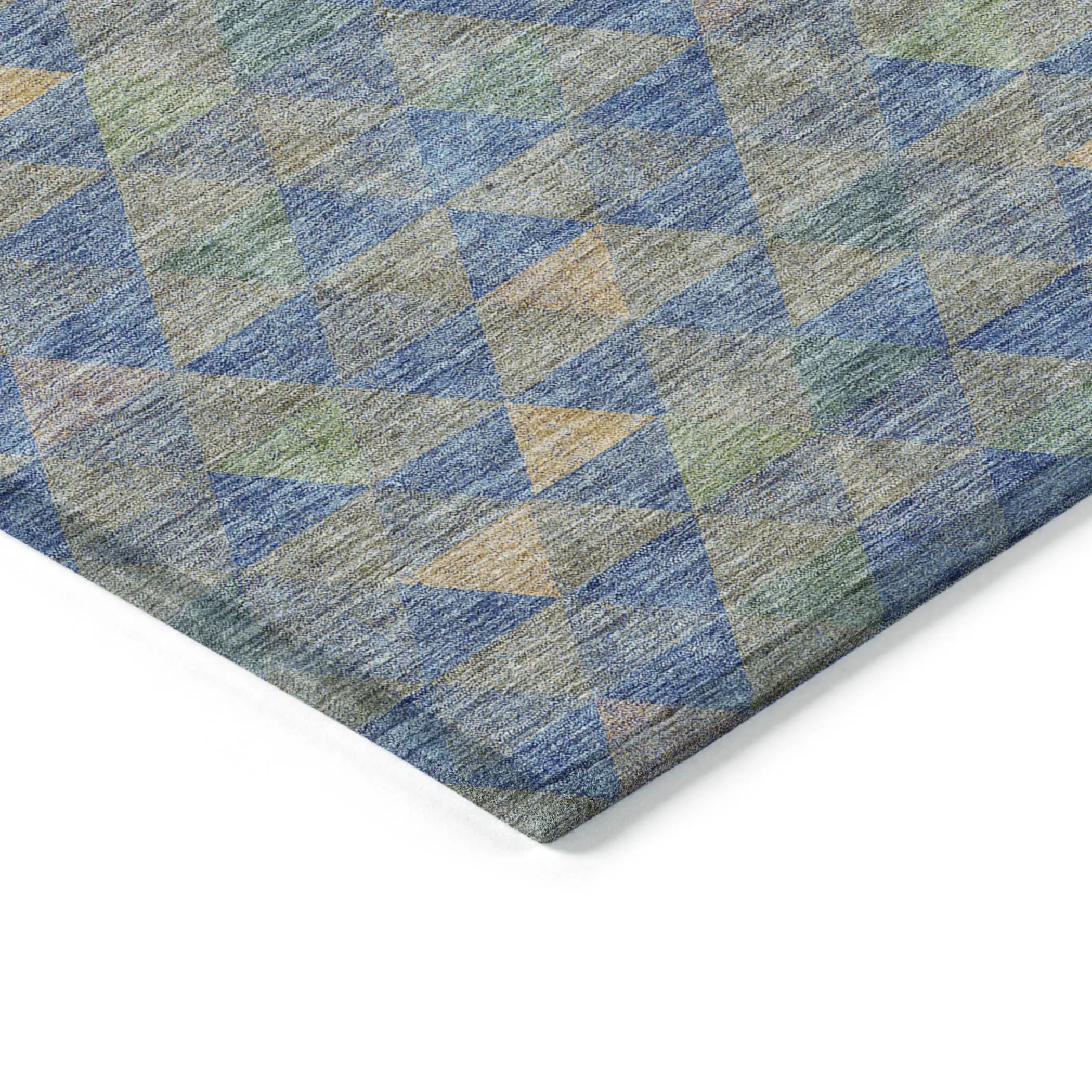 9' X 12' Sky Blue And Gray Geometric Washable Indoor Outdoor Area Rug Homeroots Outdoor