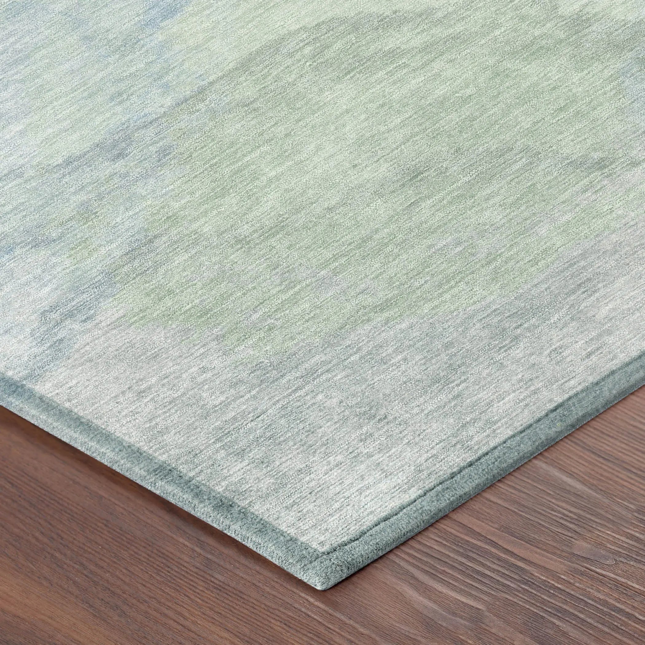 9' X 12' Sky Blue And Mint Green Abstract Washable Indoor Outdoor Area Rug Homeroots Outdoor