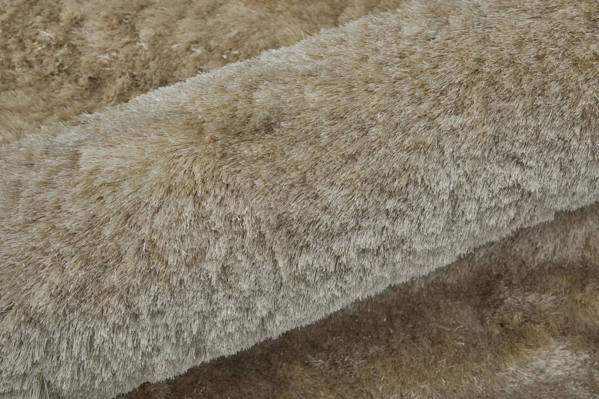 9' X 12' Tan And Taupe Shag Hand Tufted Area Rug Homeroots Home Decor