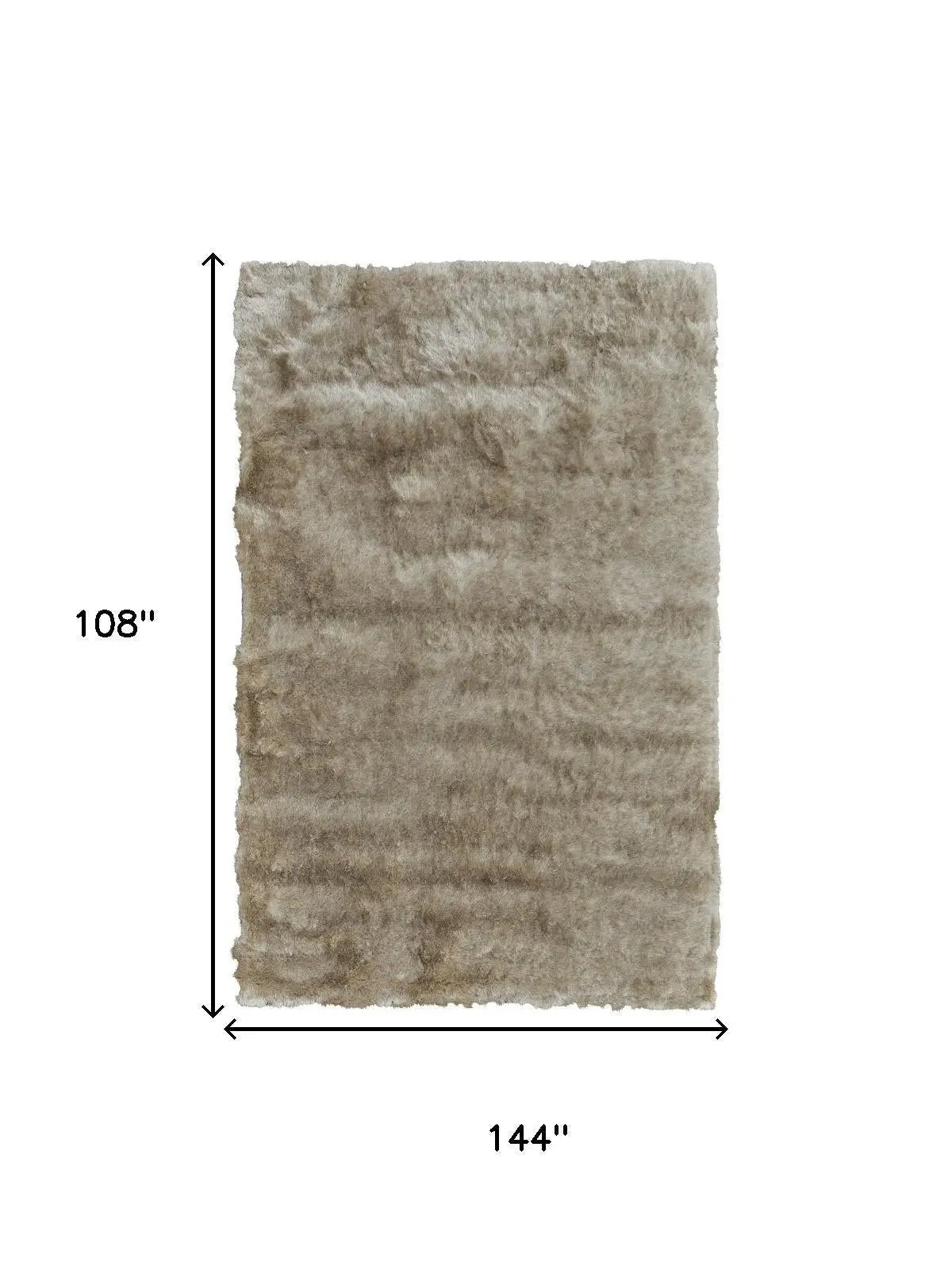 9' X 12' Tan And Taupe Shag Hand Tufted Area Rug Homeroots Home Decor