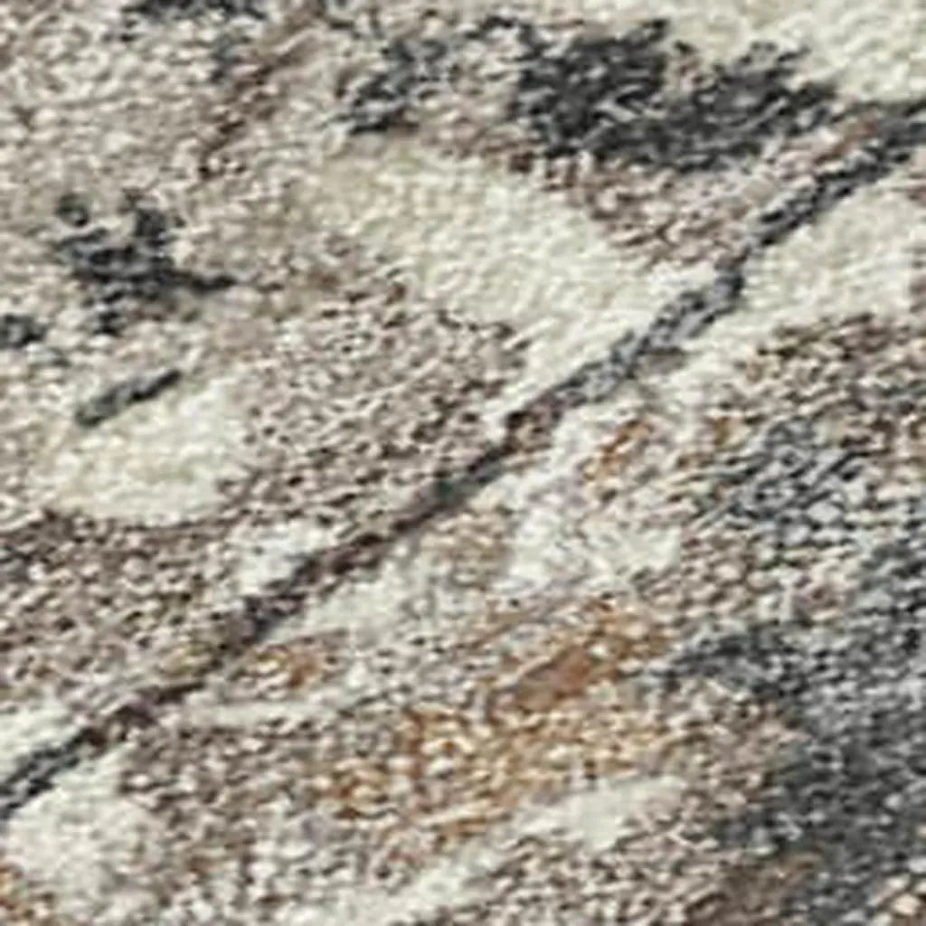 9' X 12' Taupe And Beige Abstract Washable Indoor Outdoor Area Rug Homeroots Outdoor