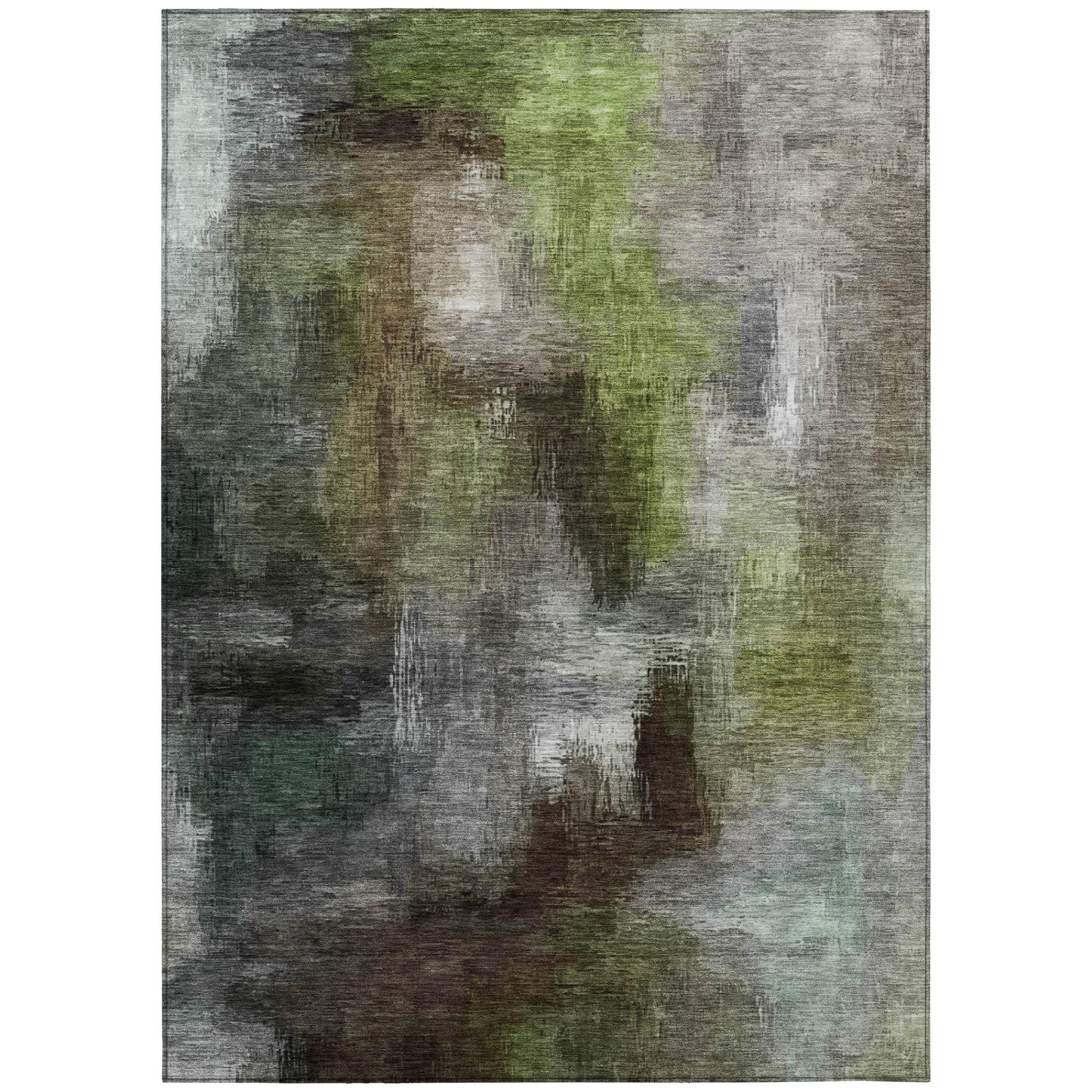 9' X 12' Taupe And Brown Abstract Washable Indoor Outdoor Area Rug Homeroots Outdoor