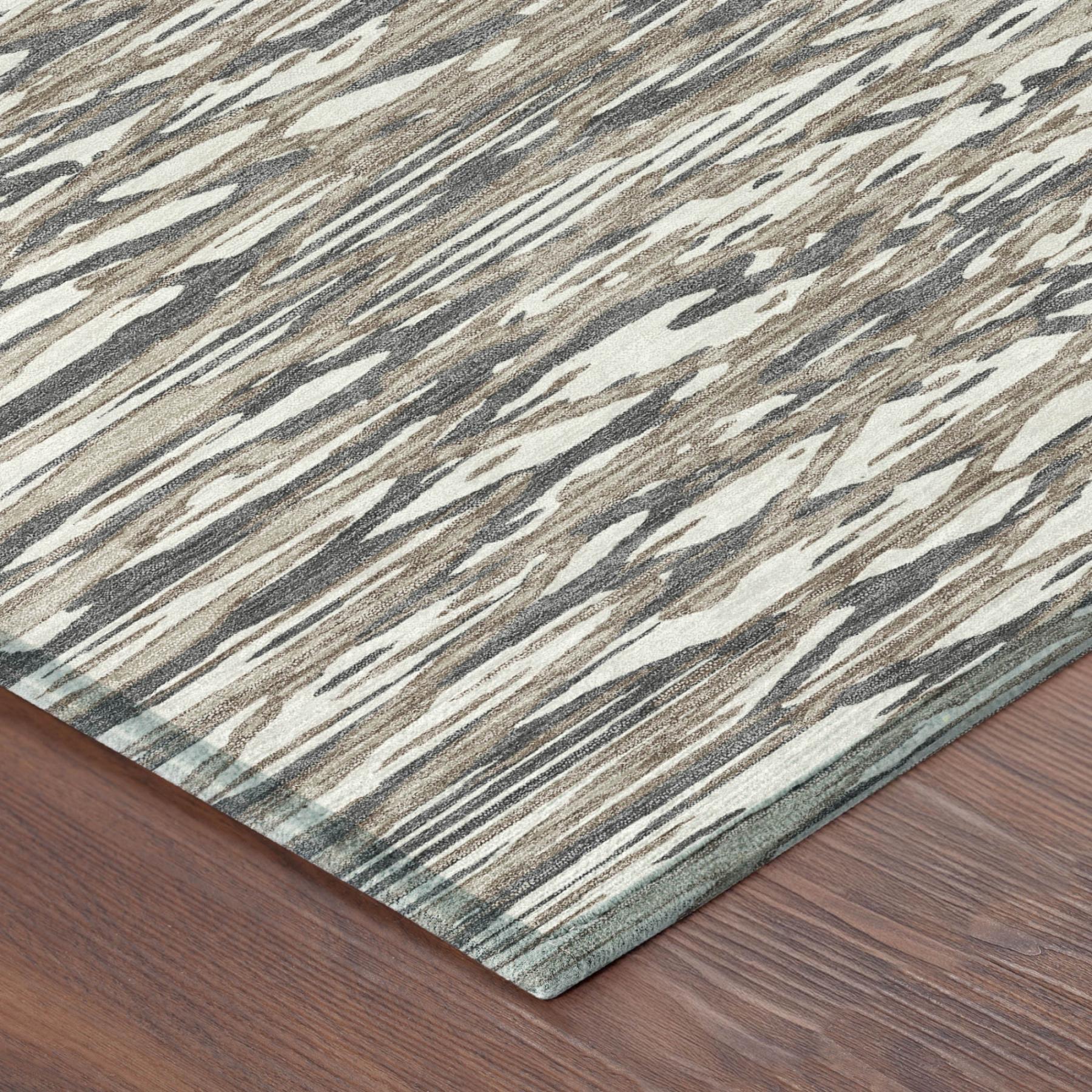9' X 12' Taupe And Brown Abstract Washable Indoor Outdoor Area Rug Homeroots Outdoor