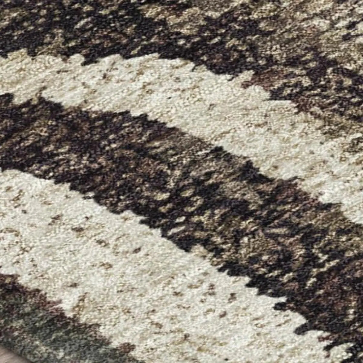 9' X 12' Taupe And Brown Abstract Washable Indoor Outdoor Area Rug Homeroots Outdoor