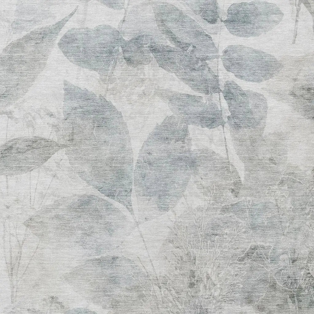 9' X 12' Taupe And Brown Floral Washable Indoor Outdoor Area Rug Homeroots Outdoor