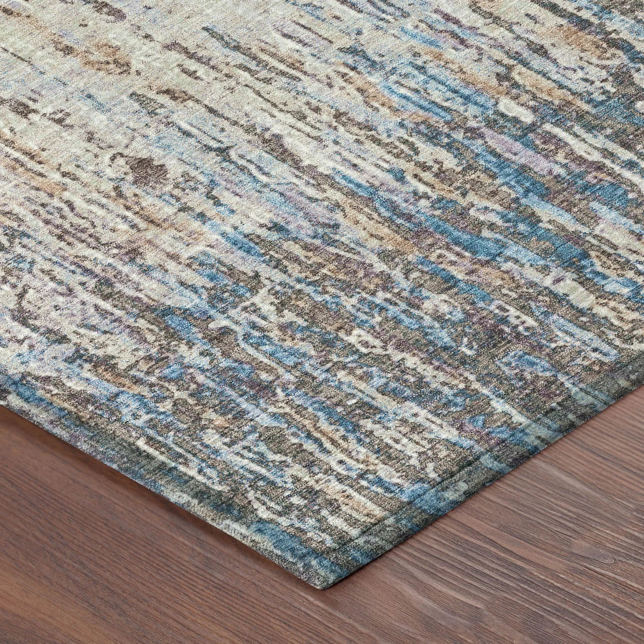 9' X 12' Taupe And Brown Striped Washable Indoor Outdoor Area Rug Homeroots Outdoor