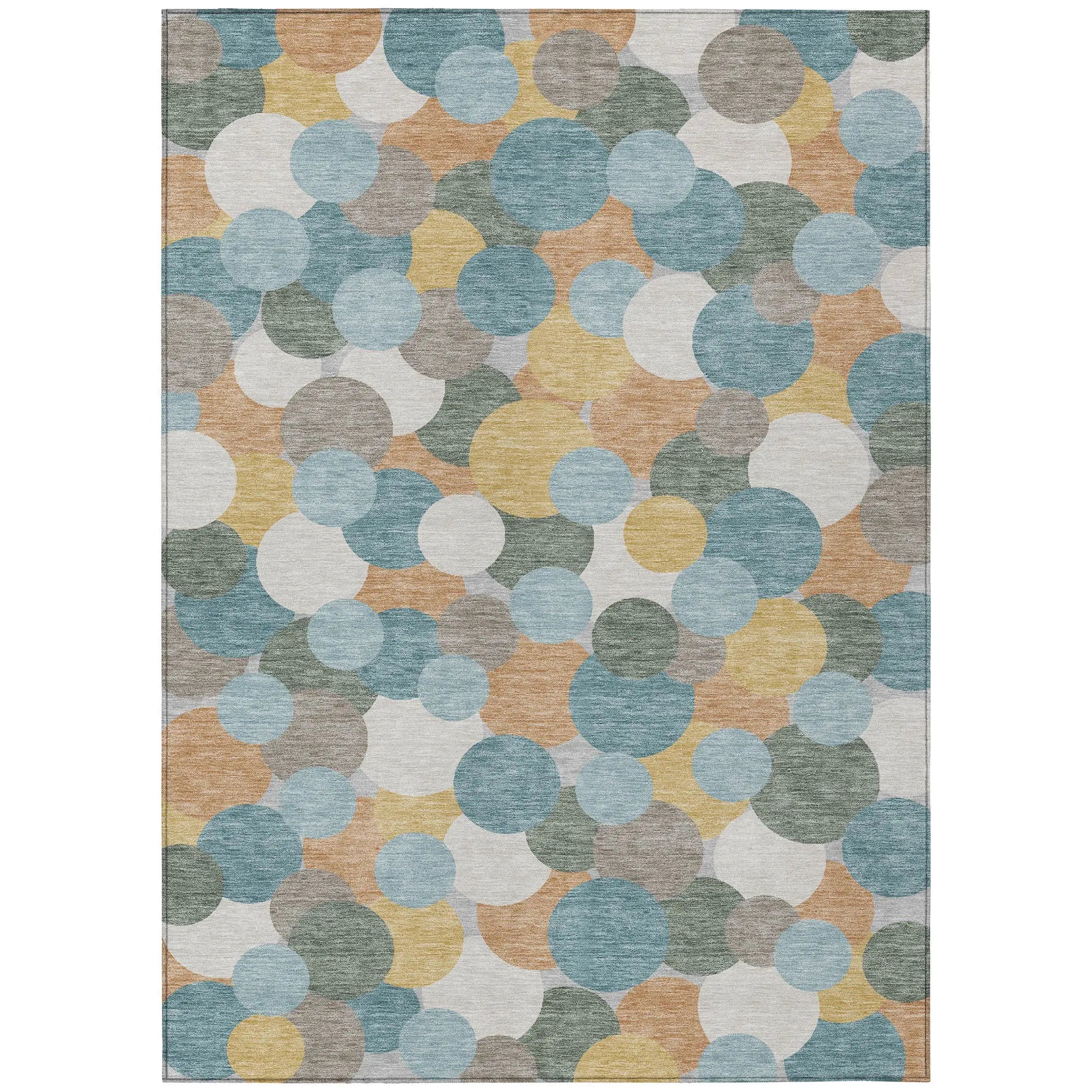 9' X 12' Teal Blue And Aqua Geometric Washable Indoor Outdoor Area Rug Homeroots Outdoor