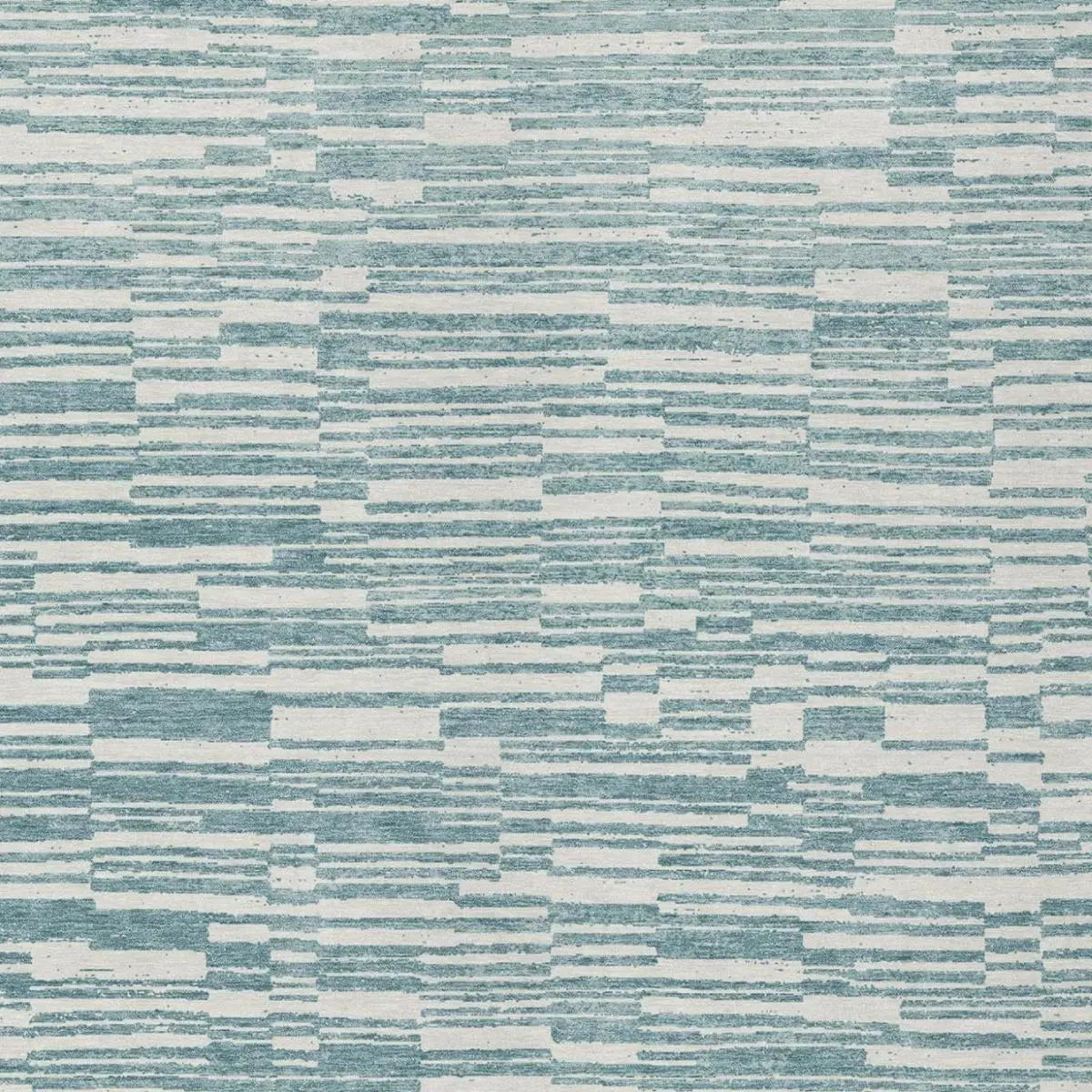 9' X 12' Teal Blue And Silver Striped Washable Indoor Outdoor Area Rug Homeroots Outdoor