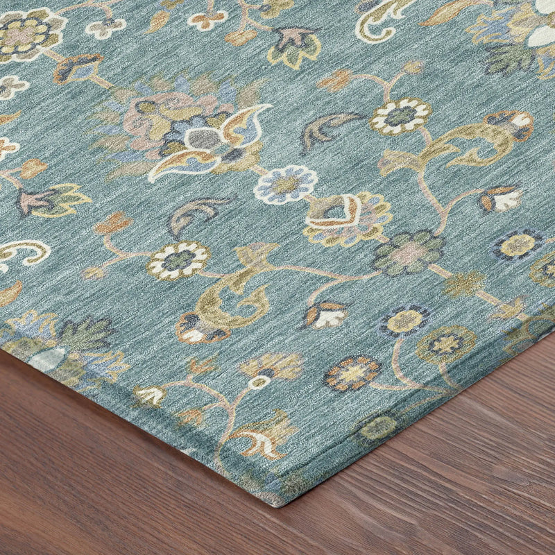 9' X 12' Teal Blue And Taupe Abstract Washable Indoor Outdoor Area Rug Homeroots Outdoor