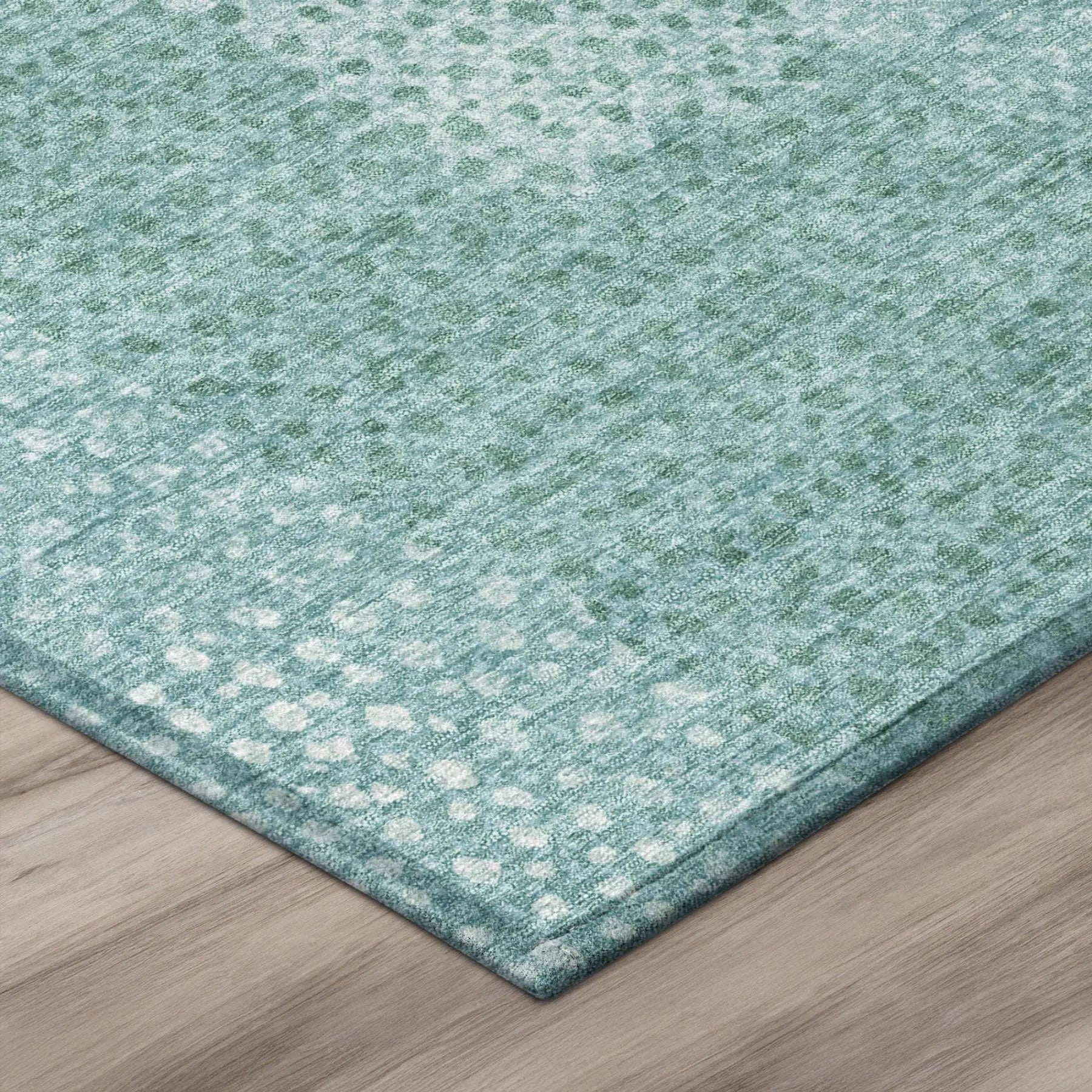 9' X 12' Turquoise And Teal Blue Abstract Washable Indoor Outdoor Area Rug Homeroots Outdoor