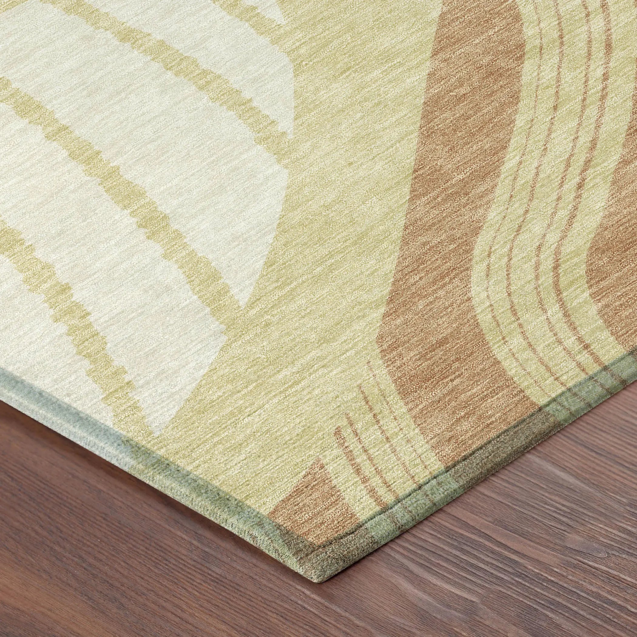 9' X 12' Wheat And Graphite Abstract Washable Indoor Outdoor Area Rug Homeroots Outdoor