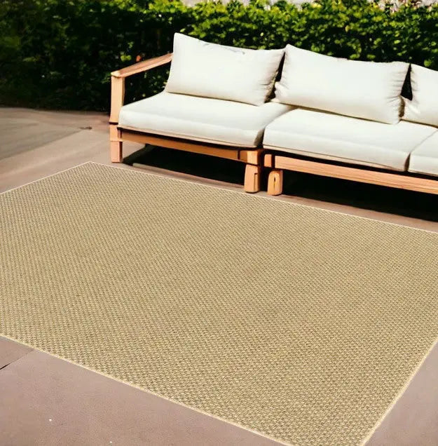 9' X 13' Beige Indoor Outdoor Area Rug Homeroots Outdoor