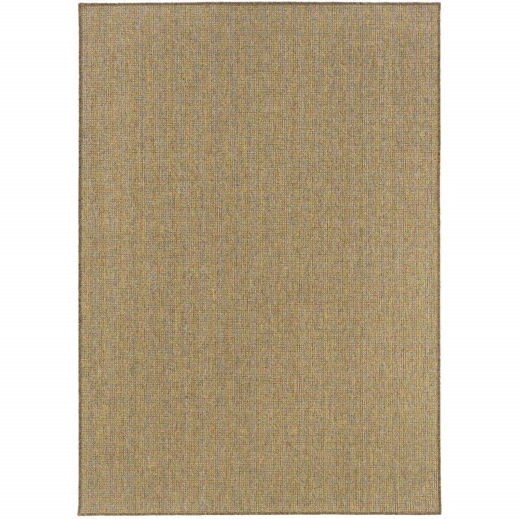 9' X 13' Tan Stain Resistant Indoor Outdoor Area Rug Homeroots Outdoor