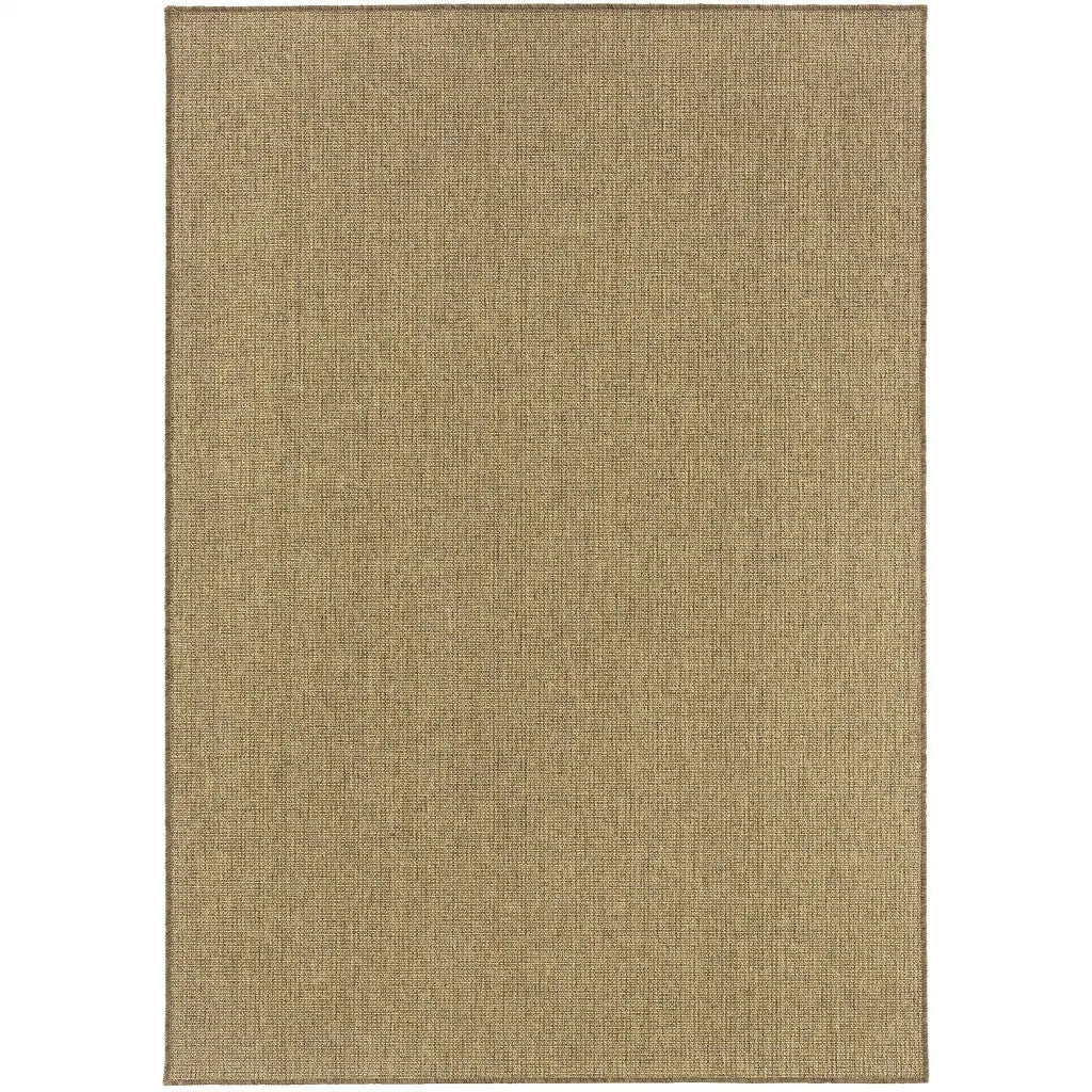 9' X 13' Tan Stain Resistant Indoor Outdoor Area Rug Homeroots Outdoor