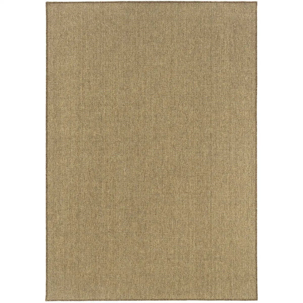 9' X 13' Tan Stain Resistant Indoor Outdoor Area Rug Homeroots Outdoor