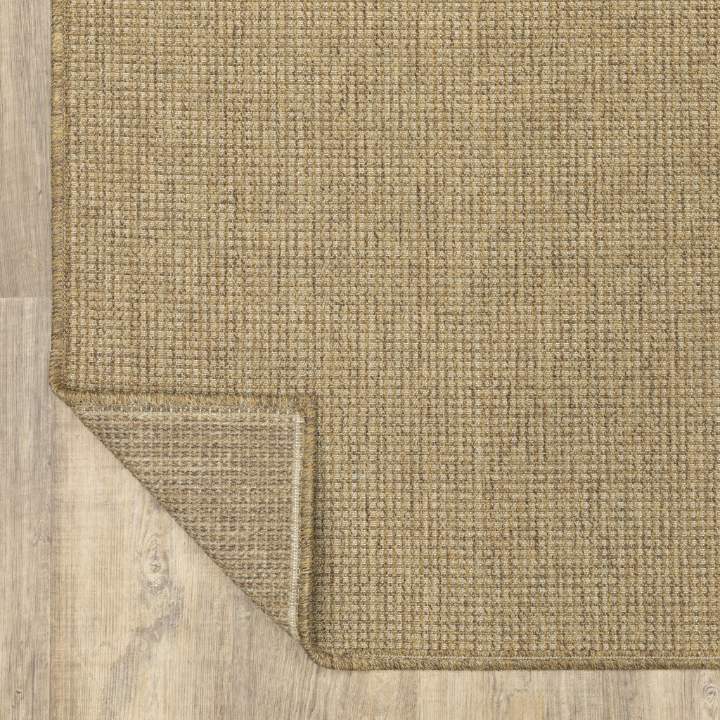 9' X 13' Tan Stain Resistant Indoor Outdoor Area Rug Homeroots Outdoor