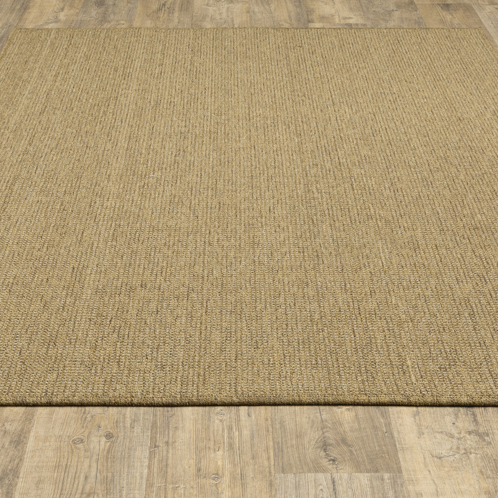 9' X 13' Tan Stain Resistant Indoor Outdoor Area Rug Homeroots Outdoor