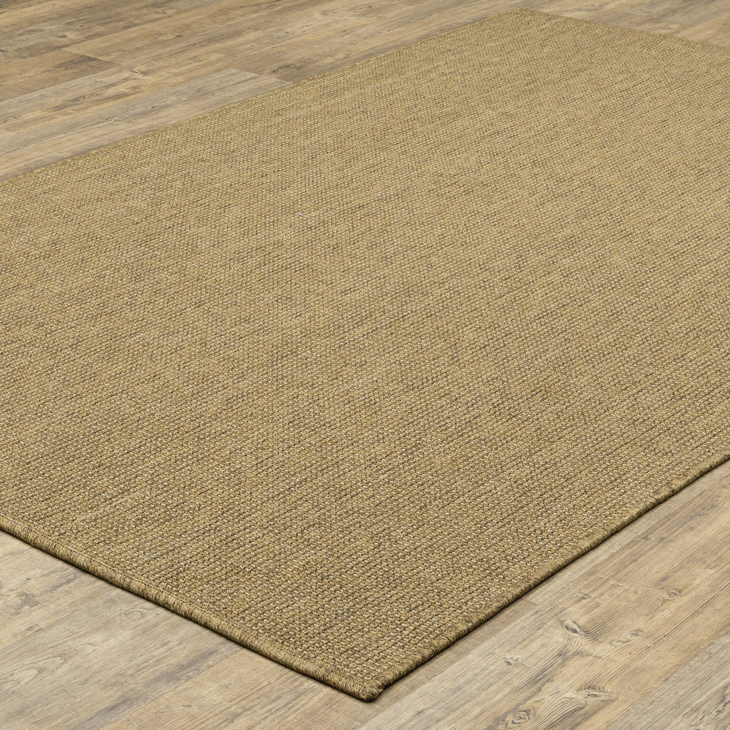 9' X 13' Tan Stain Resistant Indoor Outdoor Area Rug Homeroots Outdoor