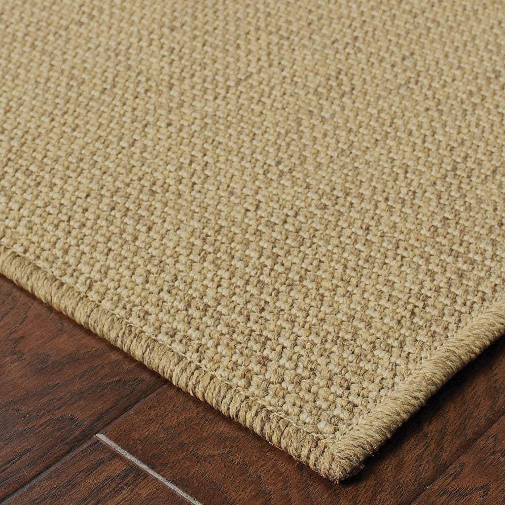 9' X 13' Tan Stain Resistant Indoor Outdoor Area Rug Homeroots Outdoor