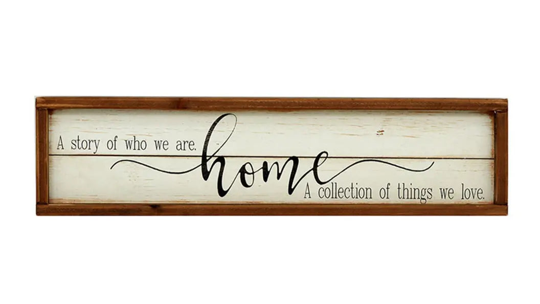 A Story of Who We are Home Wood Framed Wall Decor Sign-Farmhouse Plaque-23.6 x 1.2 x 6 Inches Paris Loft Inc