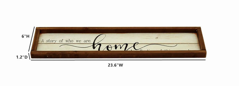 A Story of Who We are Home Wood Framed Wall Decor Sign-Farmhouse Plaque-23.6 x 1.2 x 6 Inches Paris Loft Inc