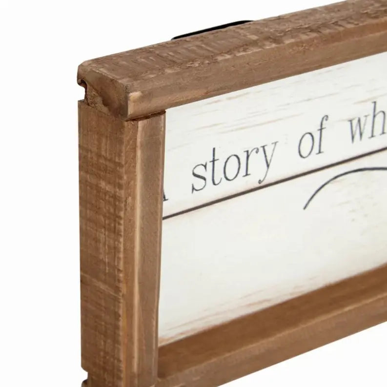 A Story of Who We are Home Wood Framed Wall Decor Sign-Farmhouse Plaque-23.6 x 1.2 x 6 Inches Paris Loft Inc