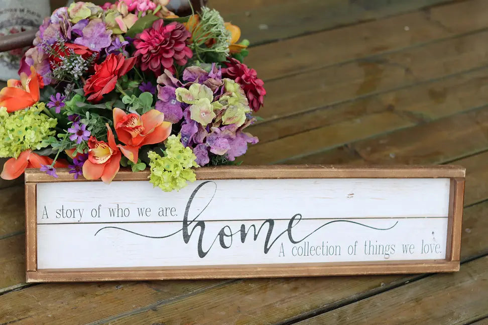 A Story of Who We are Home Wood Framed Wall Decor Sign-Farmhouse Plaque-23.6 x 1.2 x 6 Inches Paris Loft Inc