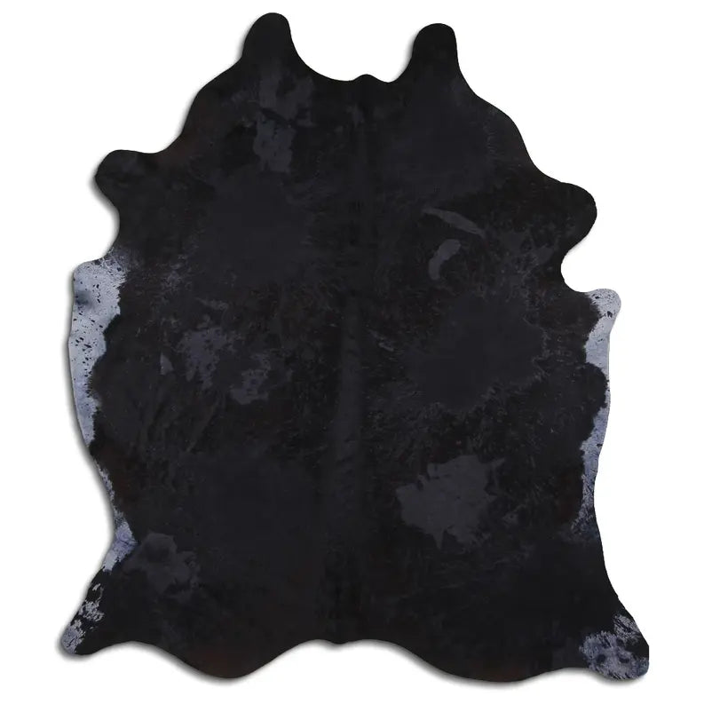 ACID WASHED HAIR ON COWHIDE DISTRESSED BLACK MODA-DBK