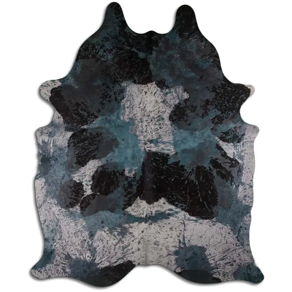 ACID WASHED HAIR ON COWHIDE DISTRESSED EMERALD GREEN MODA-DBK