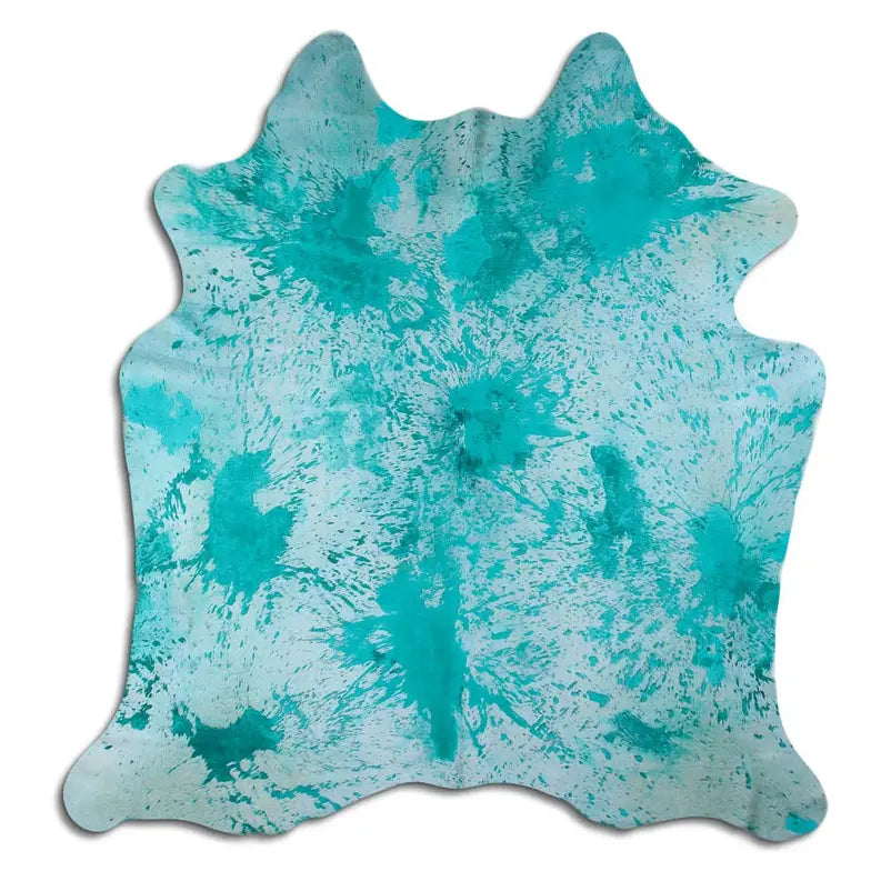 ACID WASHED HAIR ON COWHIDE DISTRESSED EMERALD GREEN MODA-DBK