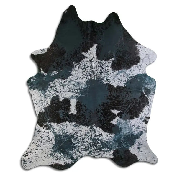 ACID WASHED HAIR ON COWHIDE DISTRESSED EMERALD GREEN MODA-DBK