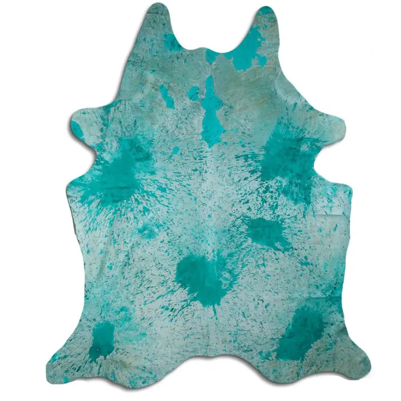ACID WASHED HAIR ON COWHIDE DISTRESSED EMERALD GREEN MODA-DBK
